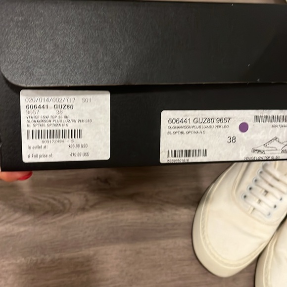 Saint Laurent Paris Venus low top sneaker white with leopard 38 sz 8 - Picture 6 of 7